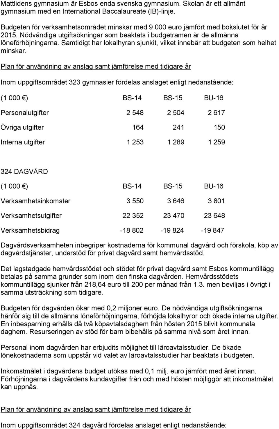 Samtidigt har lokalhyran sjunkit, vilket innebär att budgeten som helhet minskar.