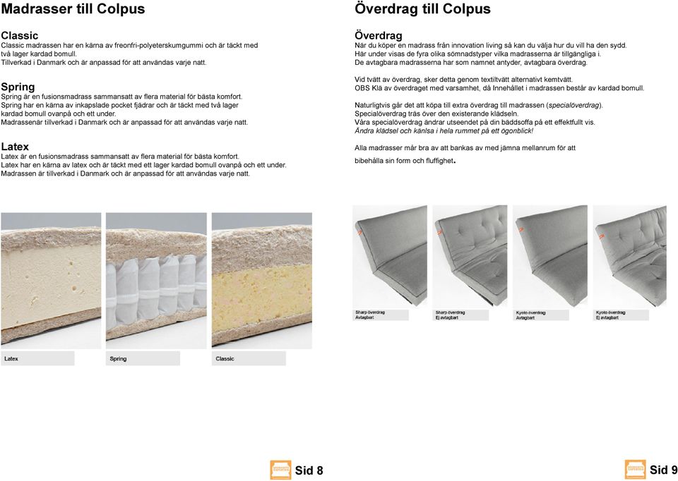 Madrassenär tillverkad i Danmark och är anpassad för att användas varje natt. Latex Latex är en fusionsmadrass sammansatt av flera material för bästa komfort.