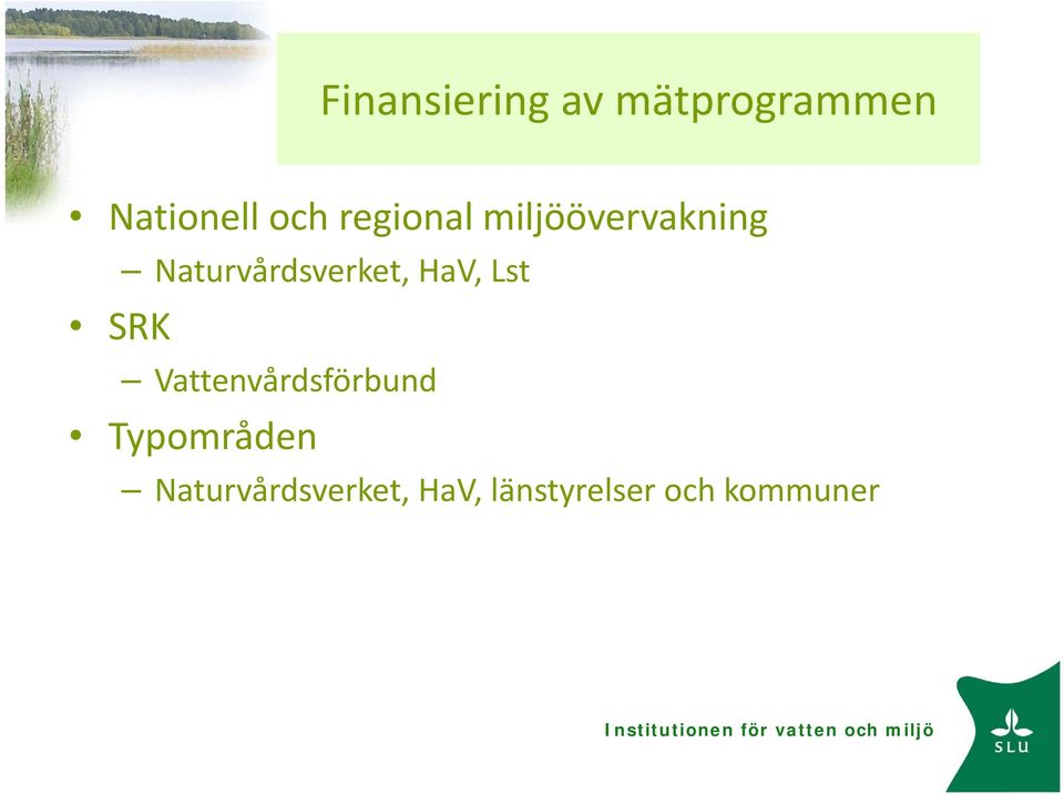 Naturvårdsverket, HaV, Lst