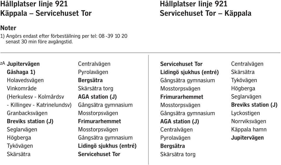 Pyrolavägen Bergsätra Skärsätra torg AGA station (J) Gångsätra gymnasium Mosstorpsvägen Frimurarhemmet Mosstorpsvägen Gångsätra gymnasium (entré) (entré) Gångsätra gymnasium Mosstorpsvägen