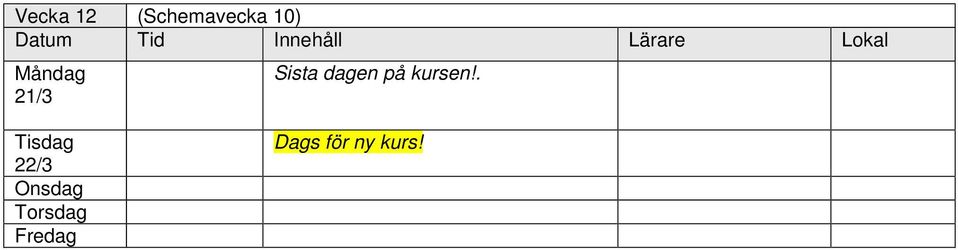 21/3 Sista dagen på