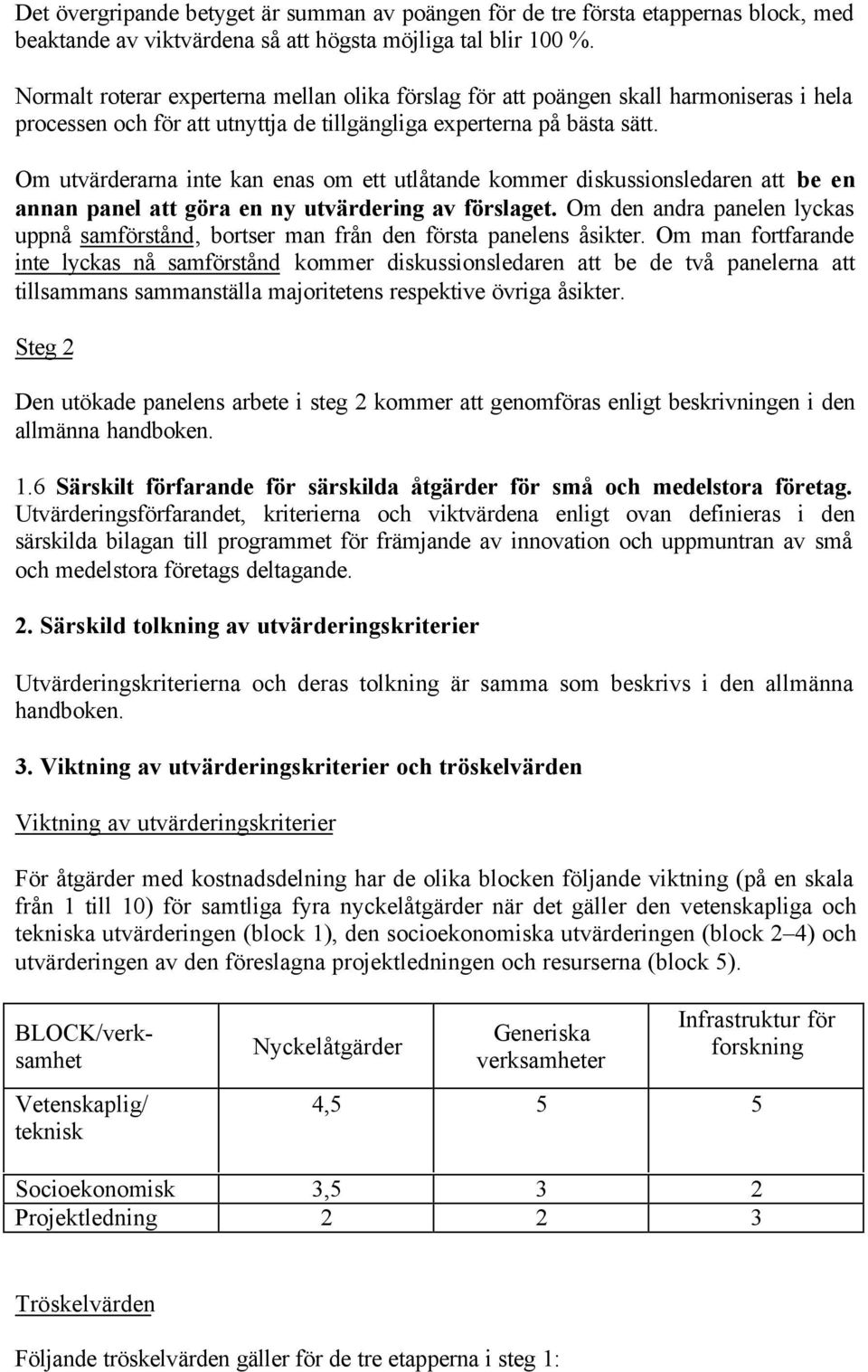 Om utvärderarna inte kan enas om ett utlåtande kommer diskussionsledaren att be en annan panel att göra en ny utvärdering av förslaget.