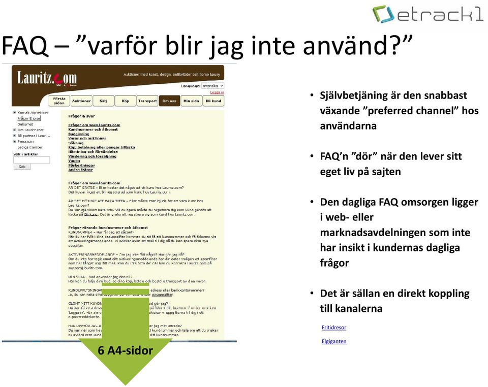 den lever sitt eget liv på sajten Den dagliga FAQ omsorgen ligger i web- eller