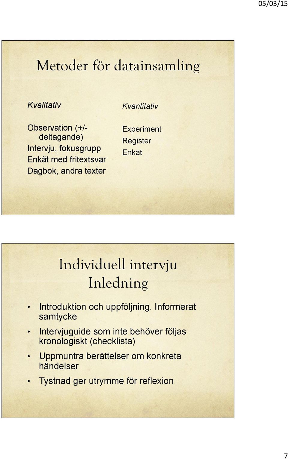 Inledning Introduktion och uppföljning.