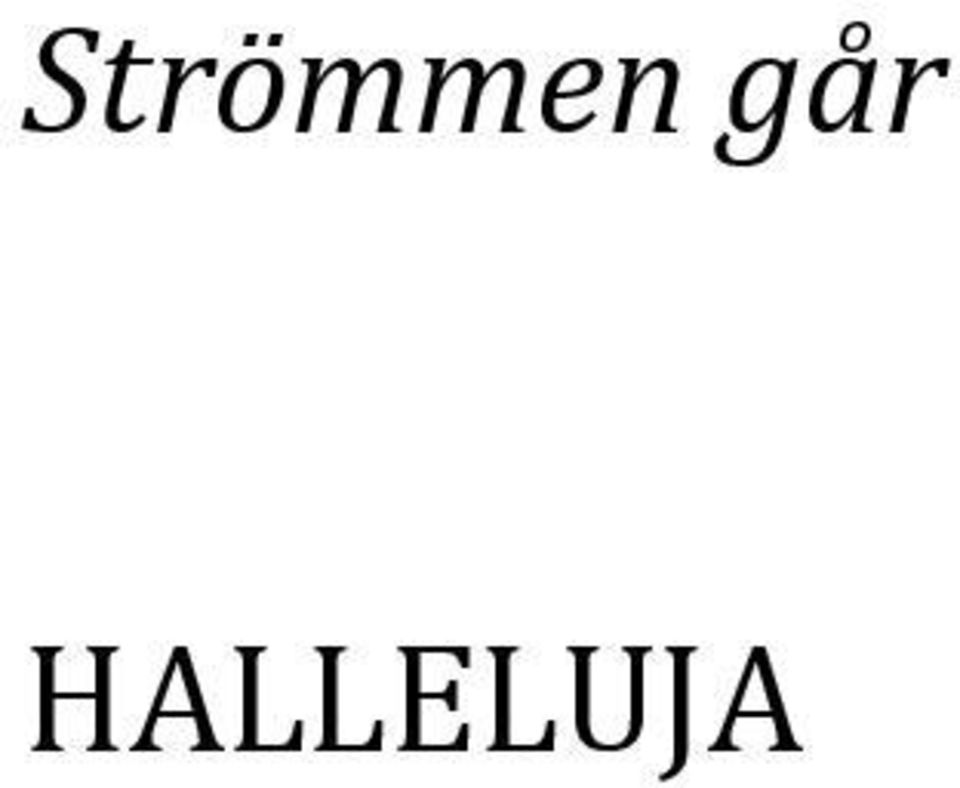 HALLELUJA