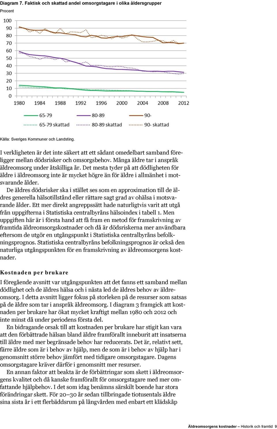 De äldres dödsrisker ska i stället ses som en approximation till de äldres generella hälsotillstånd eller rättare sagt grad av ohälsa i motsvarande ålder.