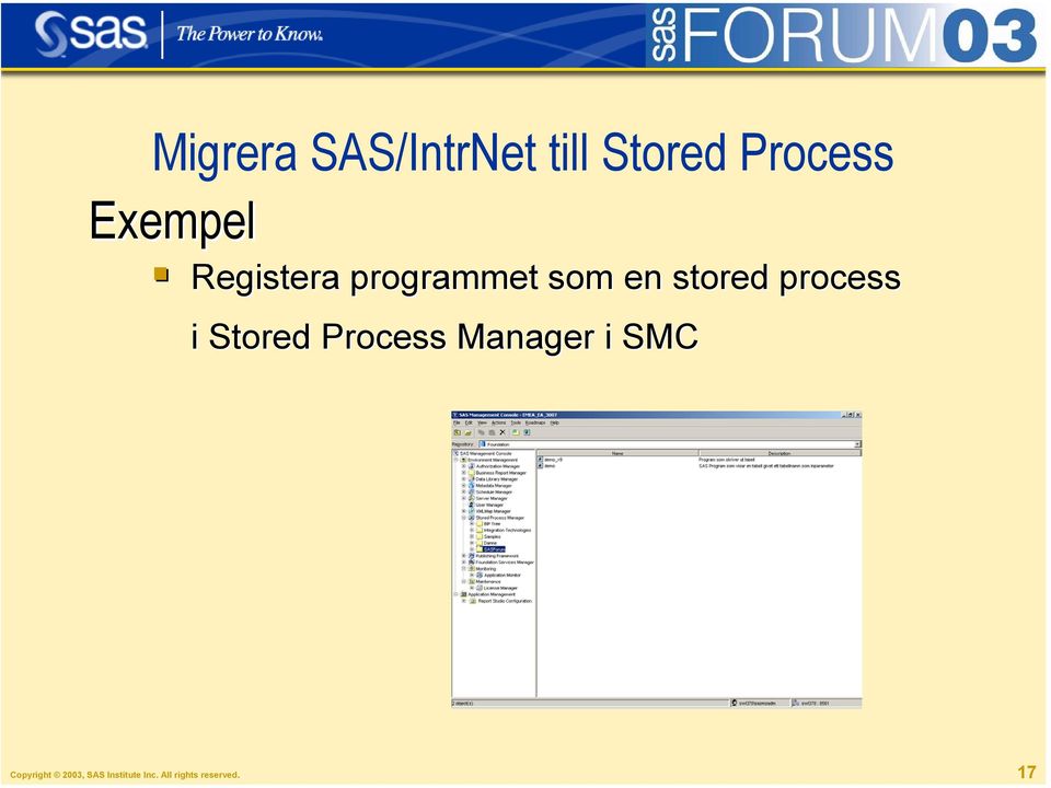 process i Stored Process Manager i SMC