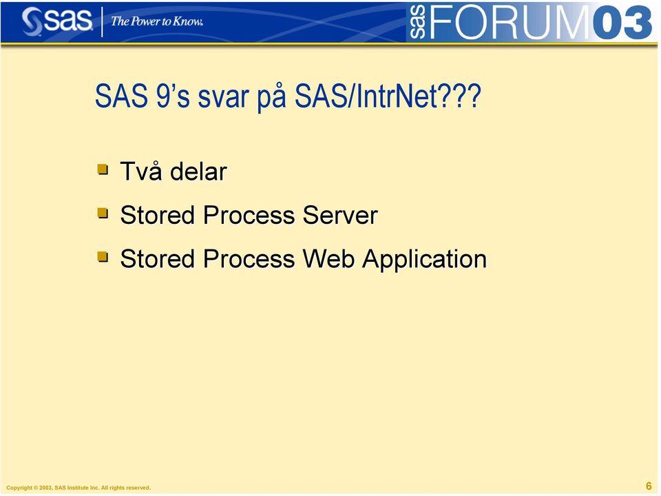 Stored Process Web Application