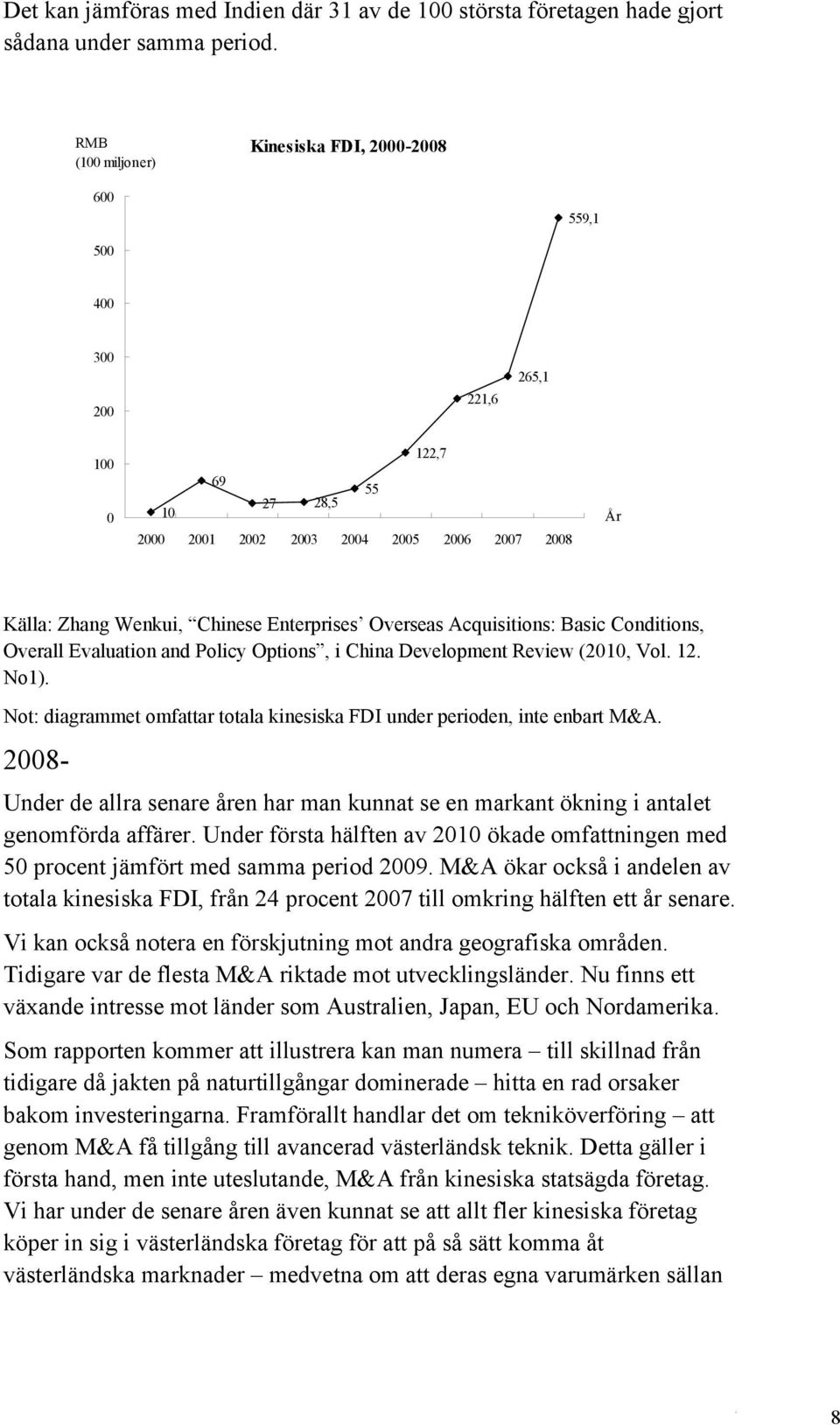 Overseas Acquisitions: Basic Conditions, Overall Evaluation and Policy Options, i China Development Review (2010, Vol. 12. No1).