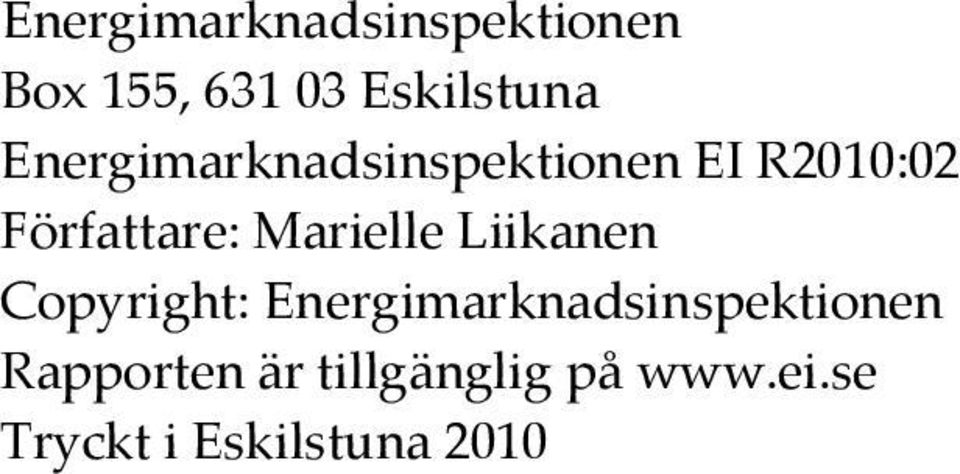 Marielle Liikanen Copyright: Energimarknadsinspektionen