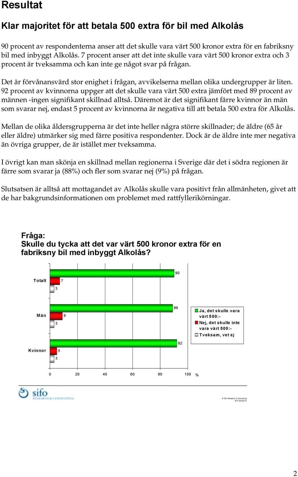 Det är förvånansvärd stor enighet i frågan, avvikelserna mellan olika undergrupper är liten.