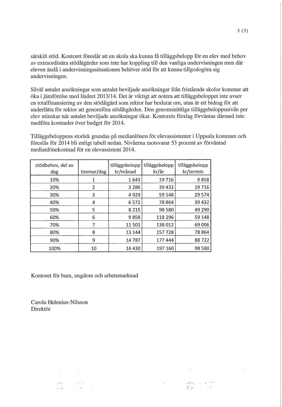 undervisningssituationen behöver stöd för att kunna tillgodogöra sig undervisningen.