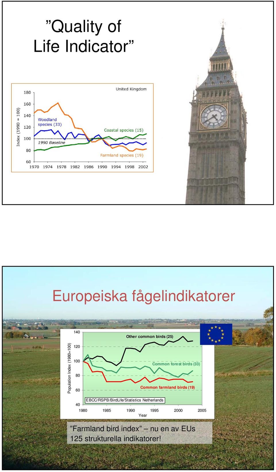 farmland birds (9) EBCC/RSPB/BirdLife/Statistics Netherlands 4 98 985