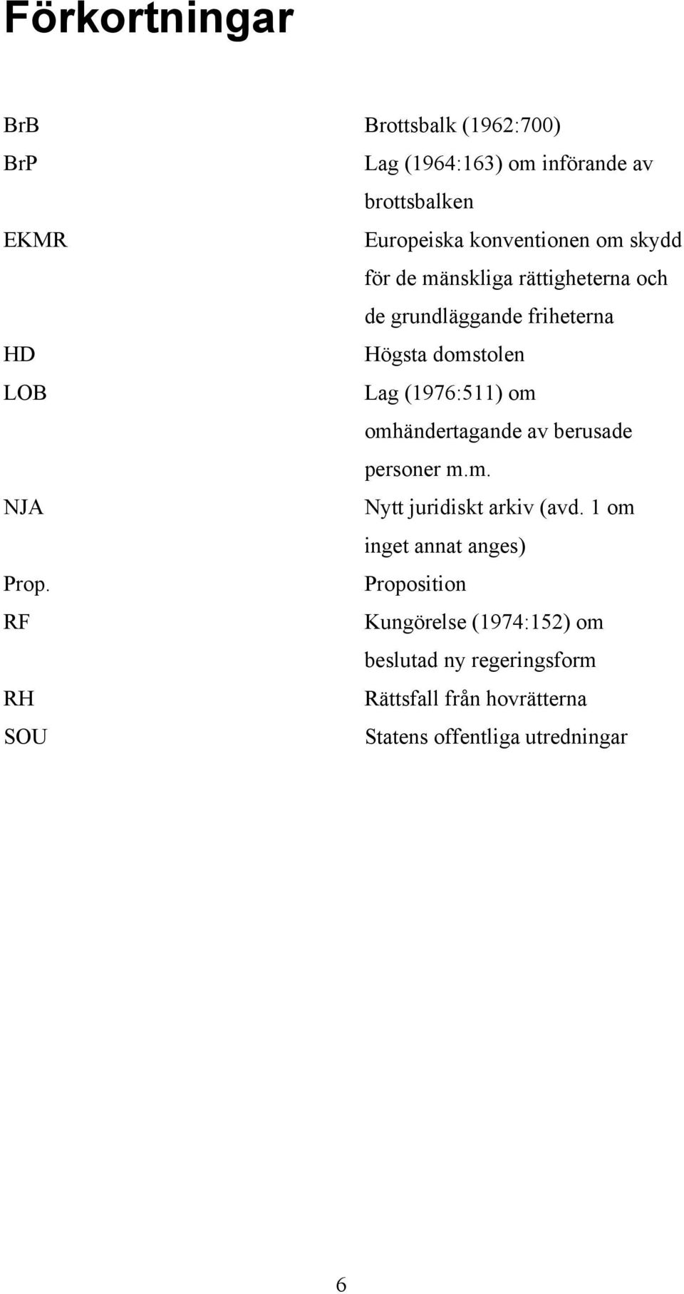 omhändertagande av berusade personer m.m. NJA Nytt juridiskt arkiv (avd. 1 om inget annat anges) Prop.