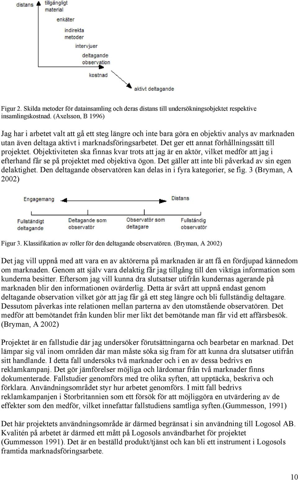 Det ger ett annat förhållningssätt till projektet. Objektiviteten ska finnas kvar trots att jag är en aktör, vilket medför att jag i efterhand får se på projektet med objektiva ögon.