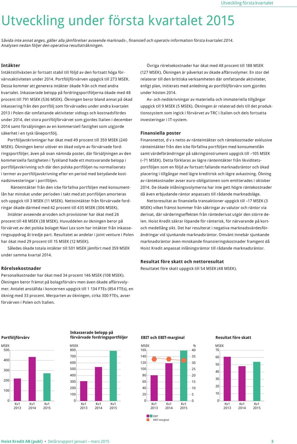 En stor del relaterar till den brittiska verksamheten där omfattande aktiviteter, enligt plan, initierats med anledning av portföljförvärv som gjordes under hösten.