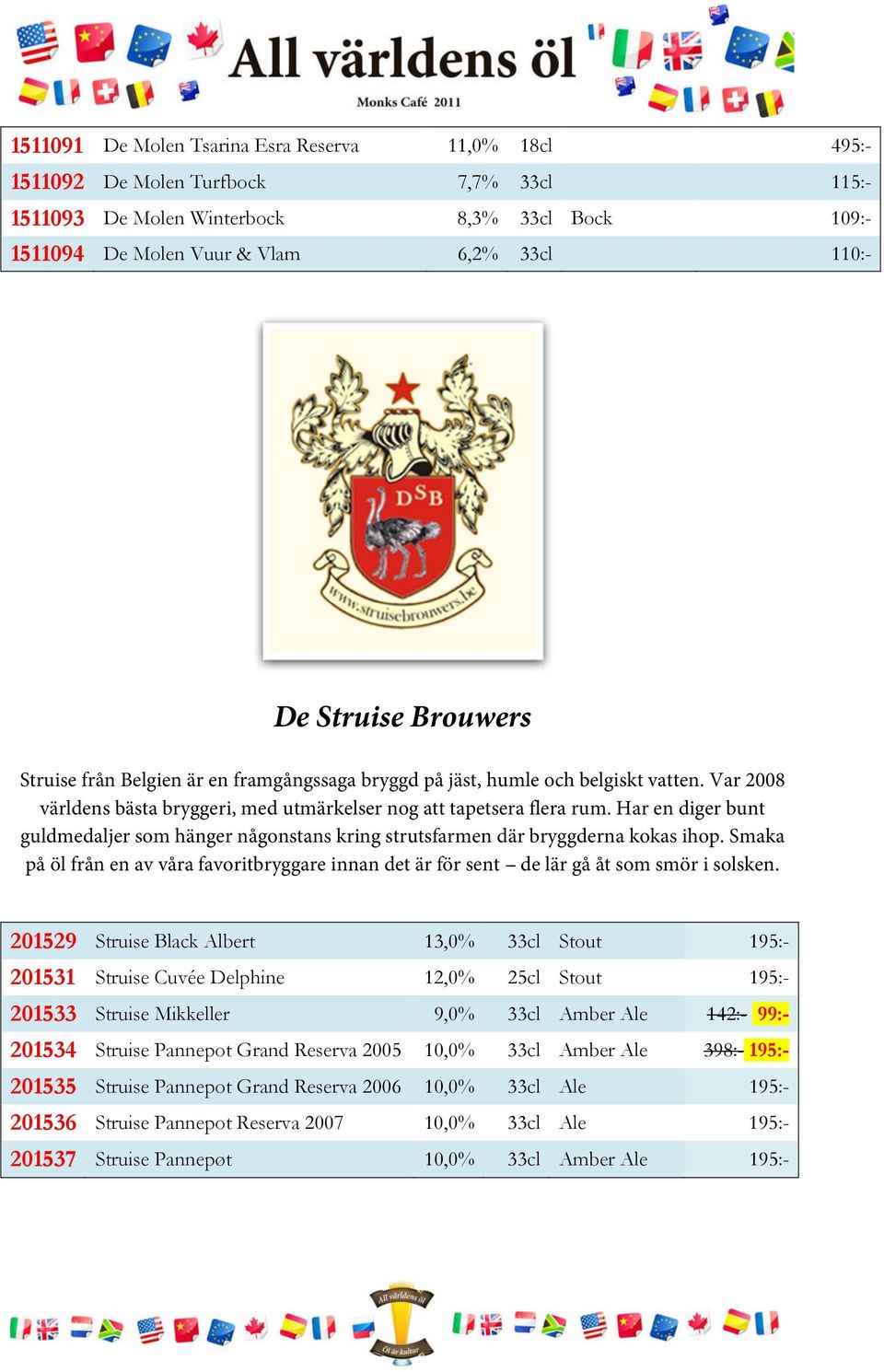 Har en diger bunt guldmedaljer som hänger någonstans kring strutsfarmen där bryggderna kokas ihop. Smaka på öl från en av våra favoritbryggare innan det är för sent -- de lär gå åt som smör i solsken.