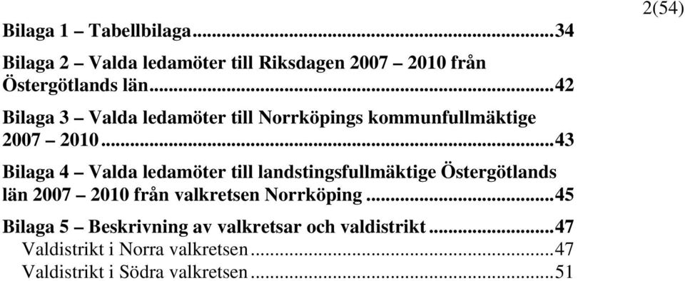 ..43 Bilaga 4 Valda ledamöter till landstingsfullmäktige Östergötlands län 2007 2010 från valkretsen