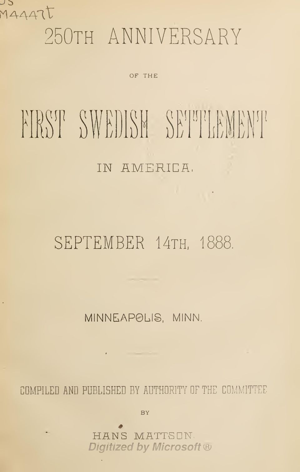 IN AMERICA, SEPTEMBER 14m 1888.