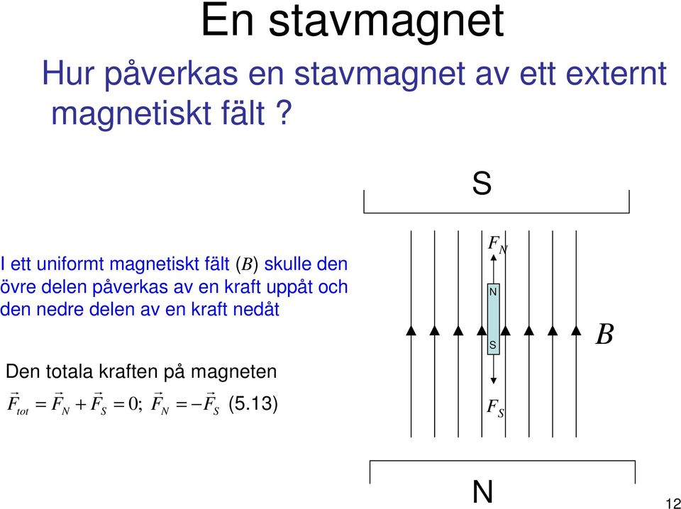 kraft uppåt och den nedre delen av en kraft nedåt Den totala kraften på