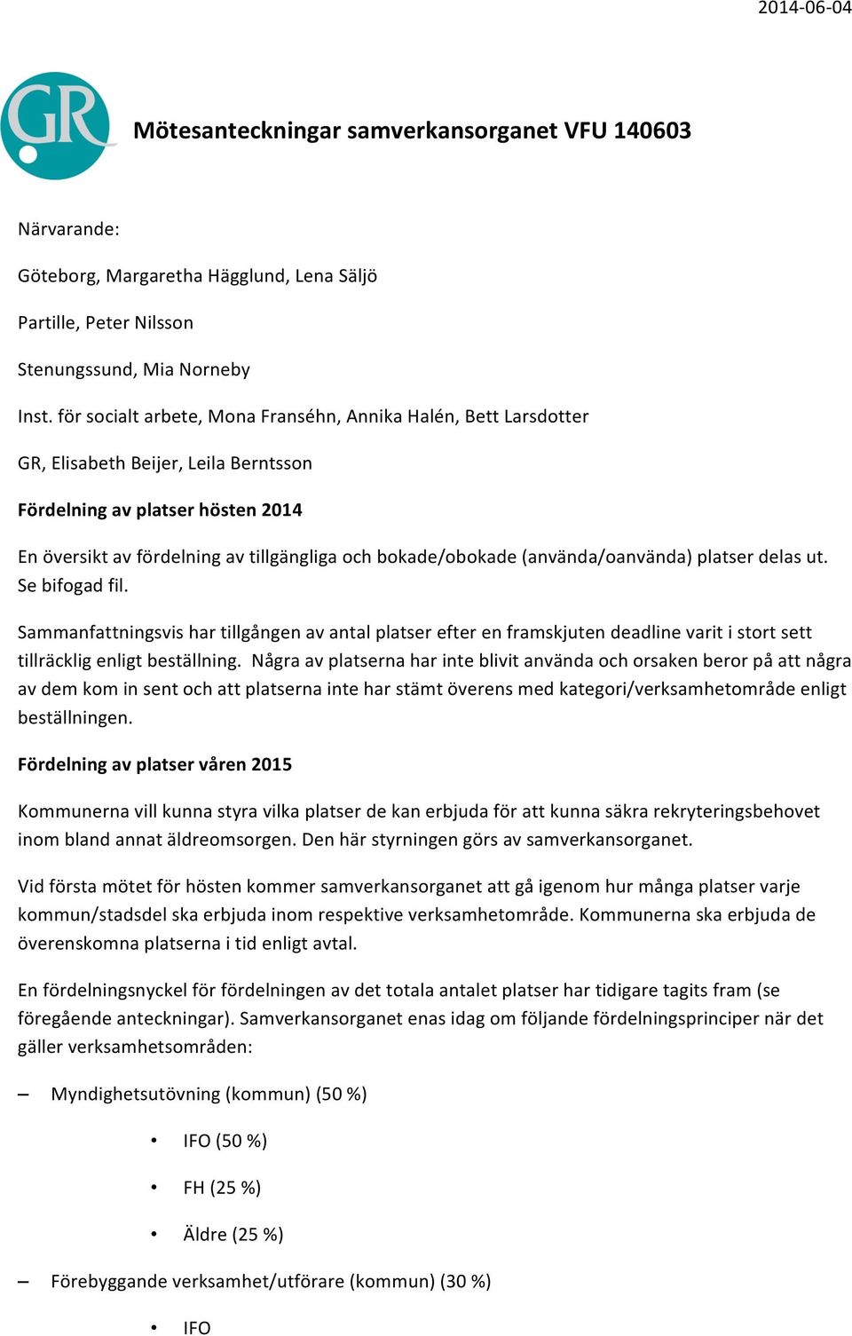 (använda/oanvända) platser delas ut. Se bifogad fil. Sammanfattningsvis har tillgången av antal platser efter en framskjuten deadline varit i stort sett tillräcklig enligt beställning.