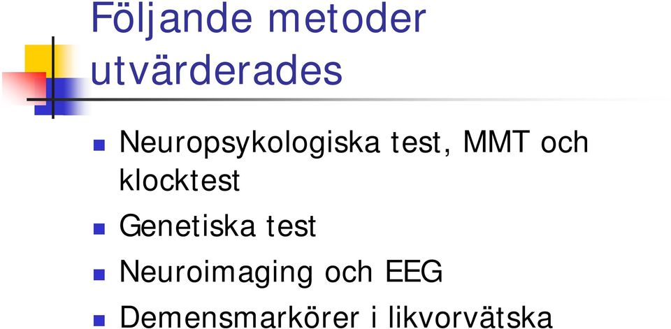 klocktest Genetiska test