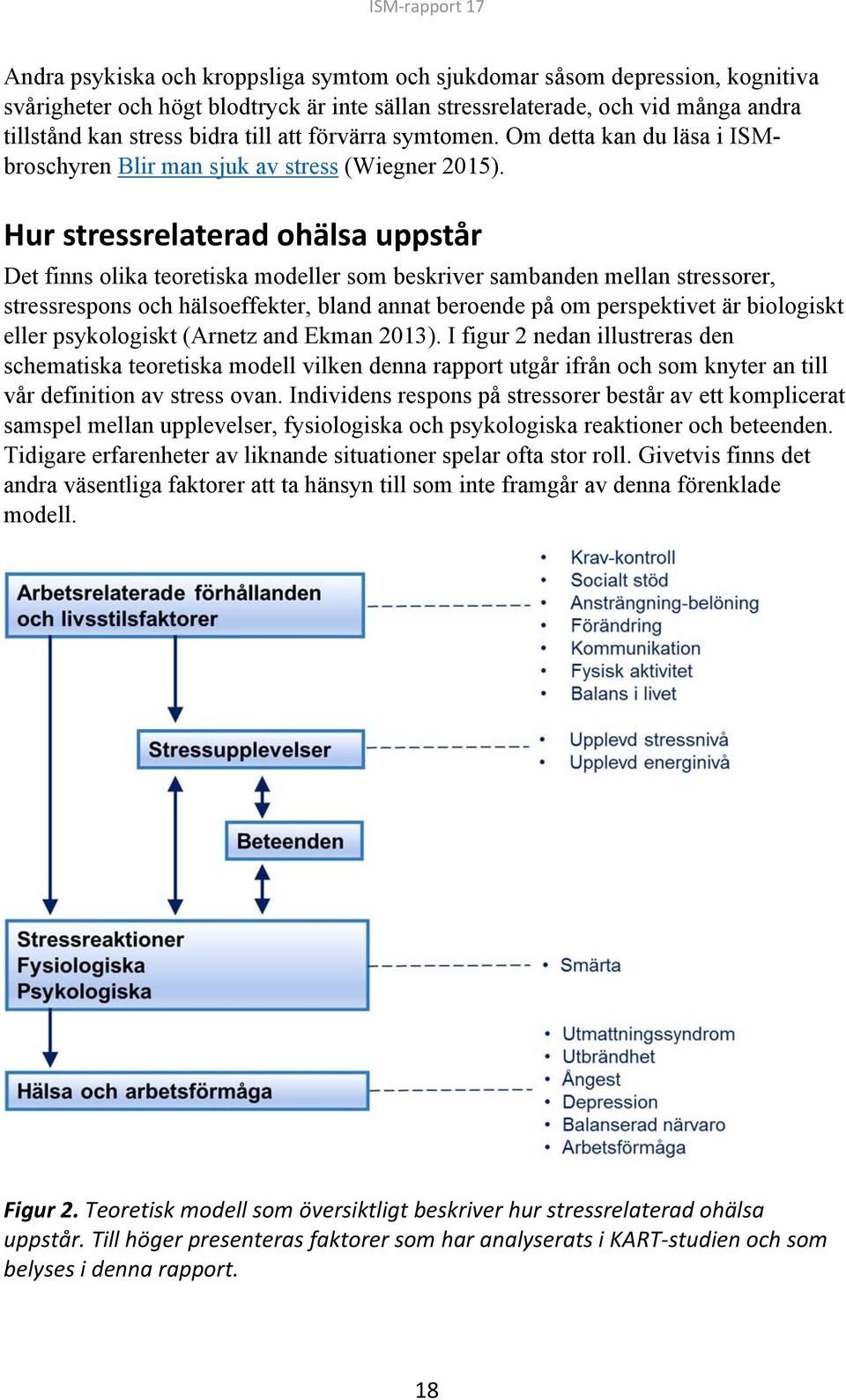 Hur stressrelaterad ohälsa uppstår Det finns olika teoretiska modeller som beskriver sambanden mellan stressorer, stressrespons och hälsoeffekter, bland annat beroende på om perspektivet är