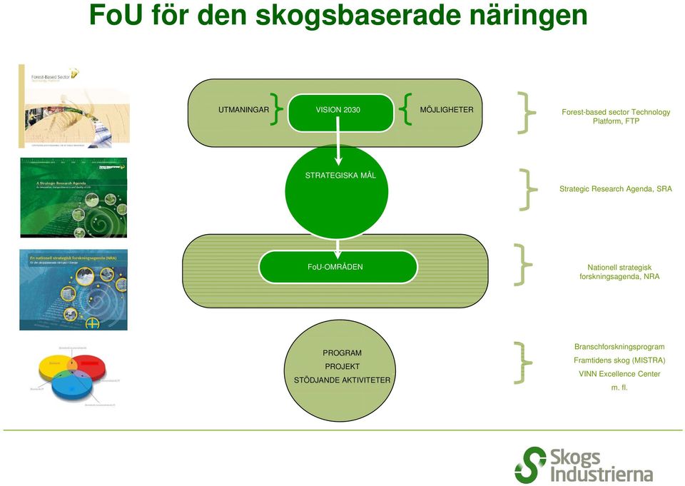 FoU-OMRÅDEN Nationell strategisk forskningsagenda, NRA PROGRAM PROJEKT STÖDJANDE