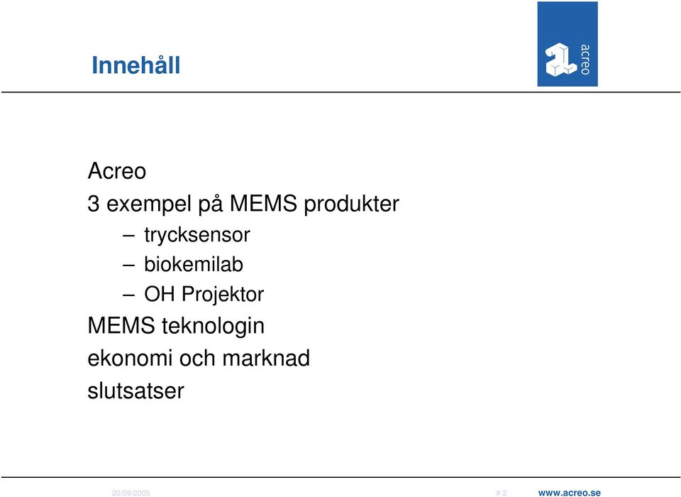 Projektor MEMS teknologin ekonomi och