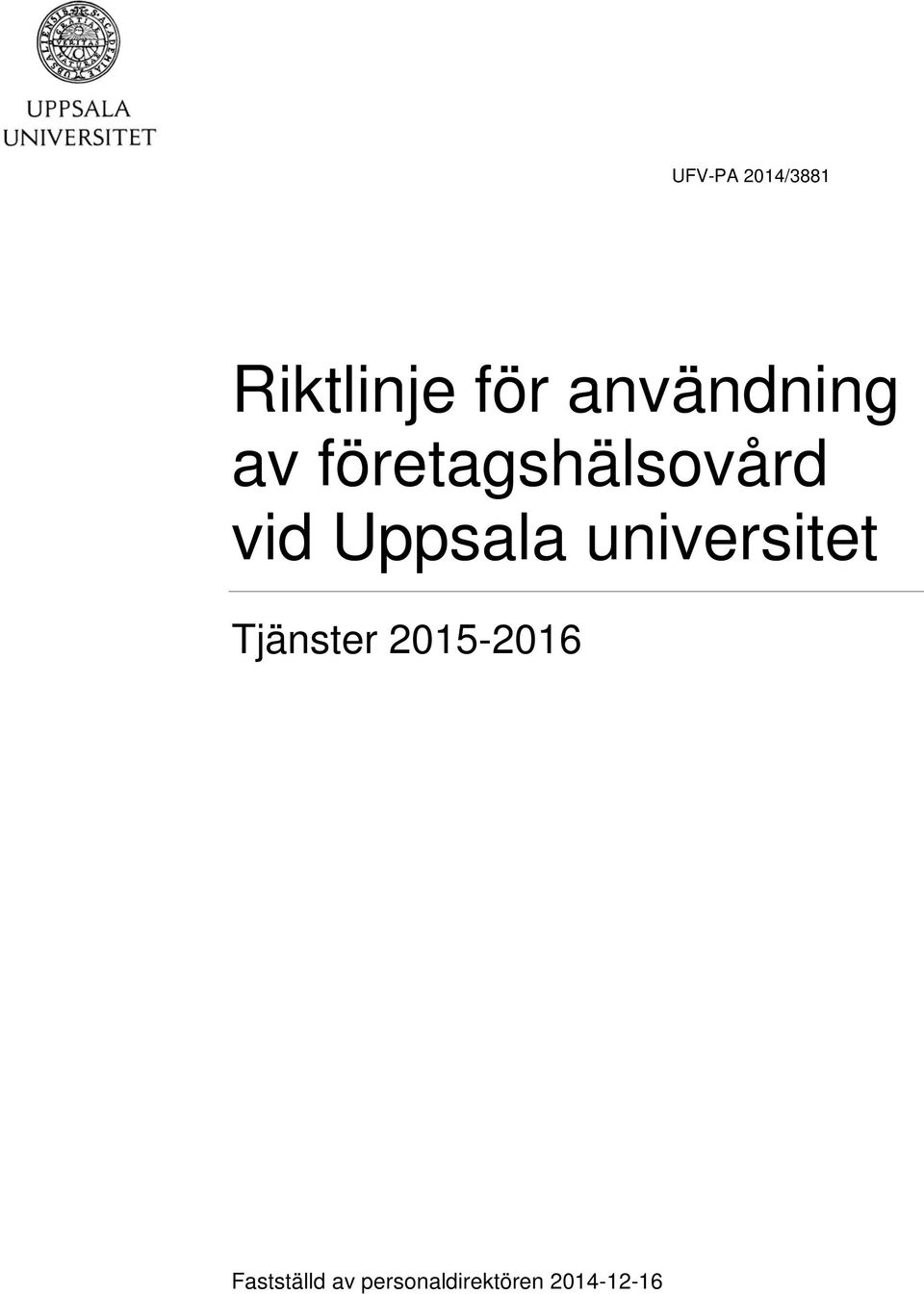 Uppsala universitet Tjänster