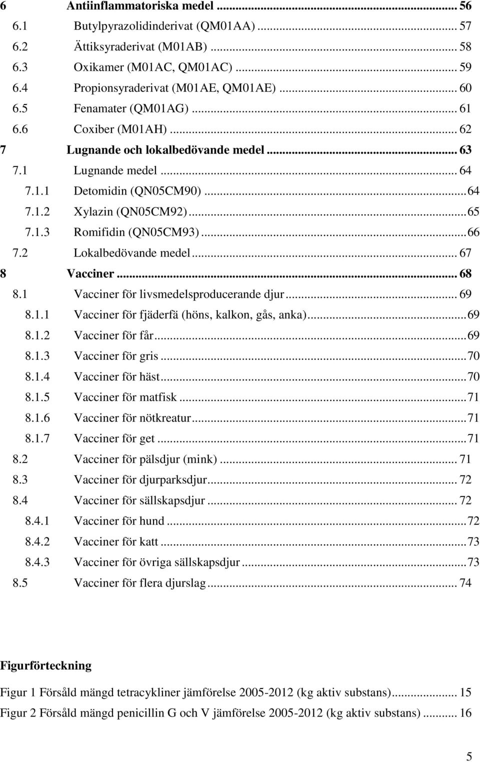 .. 66 7.2 Lokalbedövande medel... 67 8 Vacciner... 68 8.1 Vacciner för livsmedelsproducerande djur... 69 8.1.1 Vacciner för fjäderfä (höns, kalkon, gås, anka)... 69 8.1.2 Vacciner för får... 69 8.1.3 Vacciner för gris.