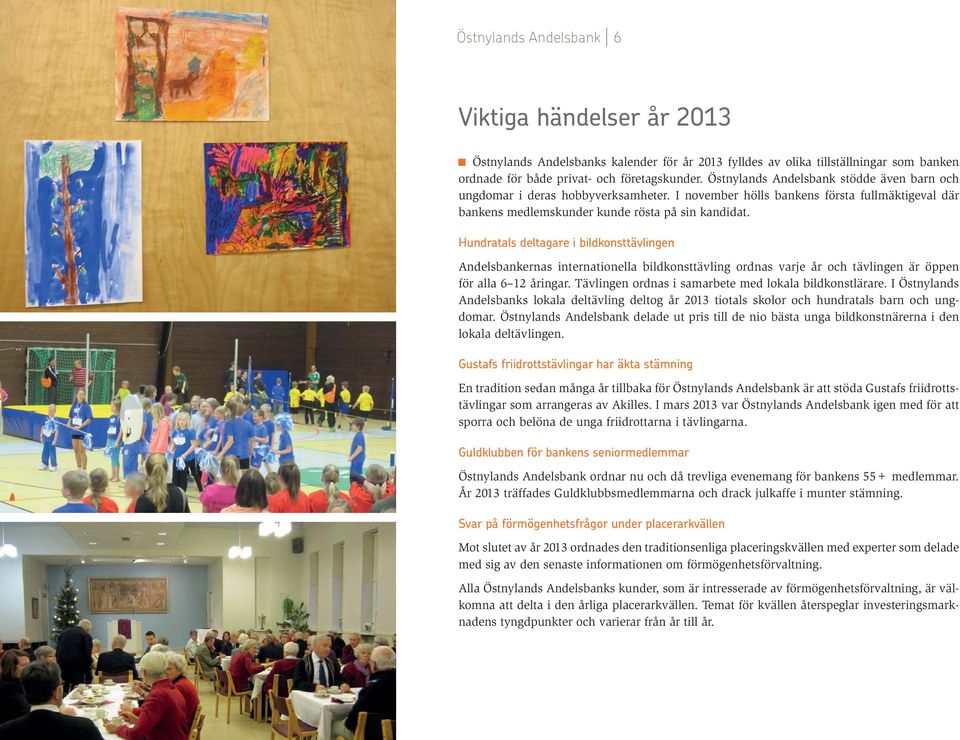 Hundratals deltagare i bildkonsttävlingen Andelsbankernas internationella bildkonsttävling ordnas varje år och tävlingen är öppen för alla 6 12 åringar.