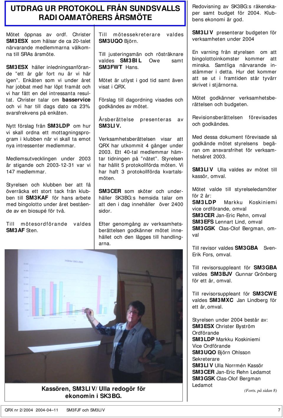 Enkäten som vi under året har jobbat med har löpt framåt och vi har fått en del intressanta resultat. Christer talar om basservice och vi har till dags dato ca 23% svarsfrekvens på enkäten.