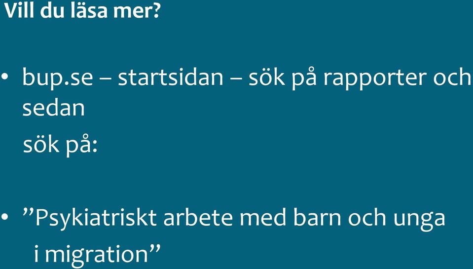 rapporter och sedan sök på: