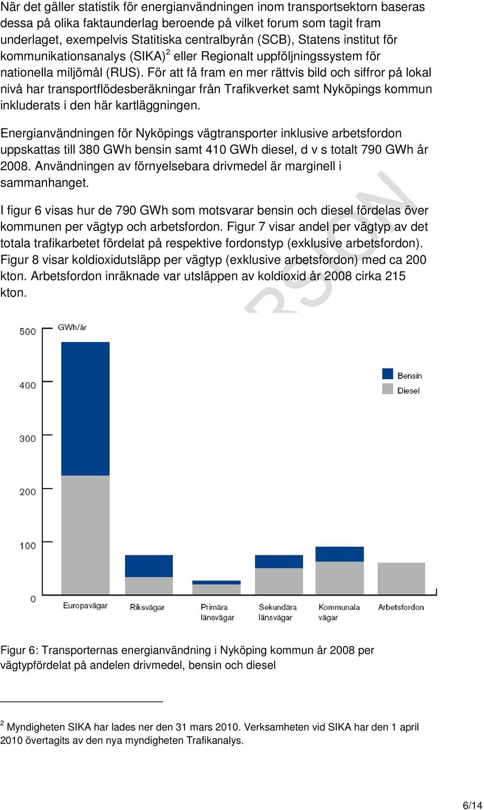 För att få fram en mer rättvis bild och siffror på lokal nivå har transportflödesberäkningar från Trafikverket samt Nyköpings kommun inkluderats i den här kartläggningen.