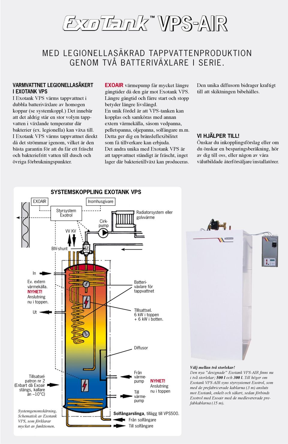 ) Det innebär att det aldrig står en stor volym tappvatten i växlande temperatur där bakterier (ex. legionella) kan växa till.