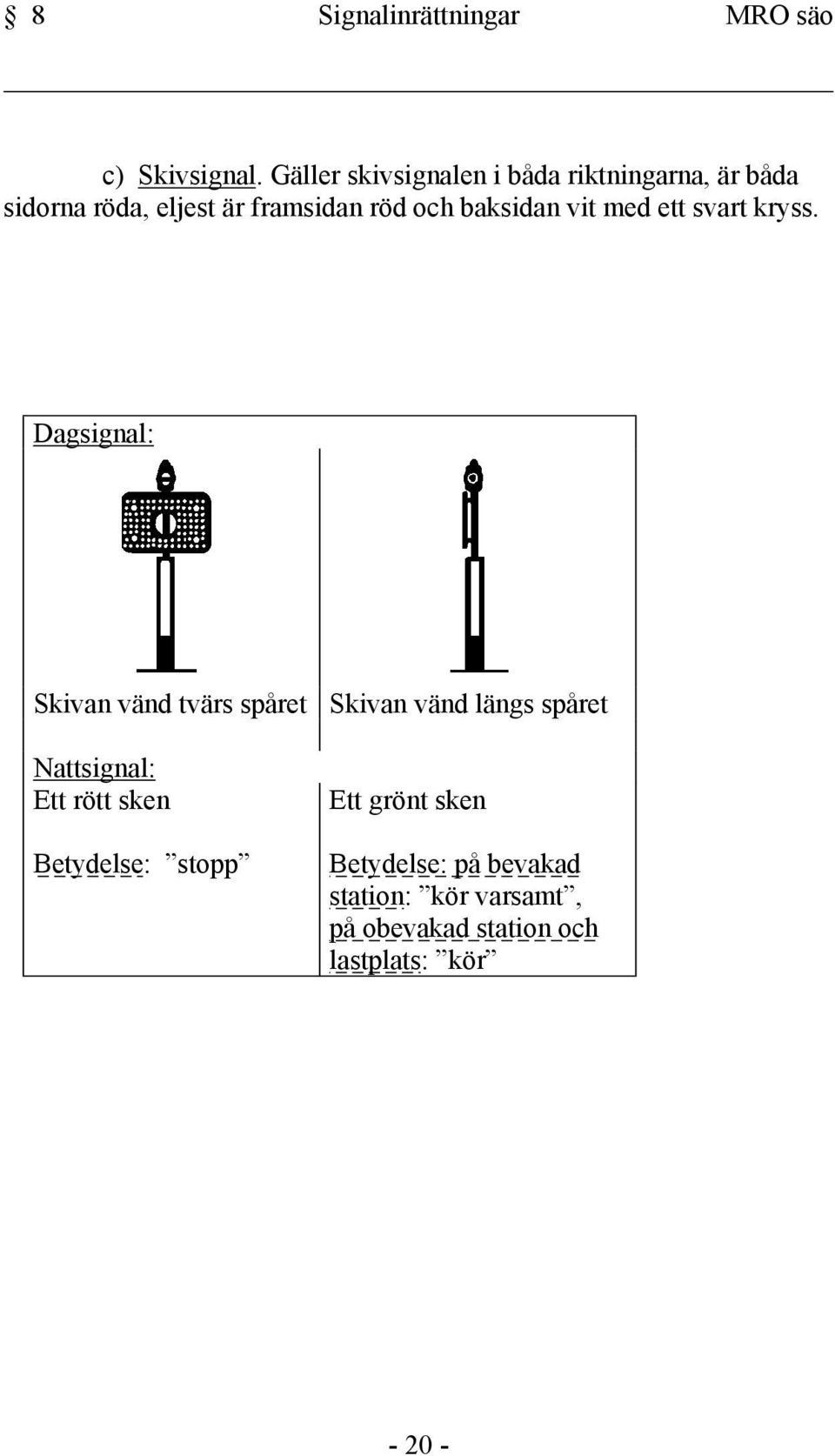 baksidan vit med ett svart kryss.