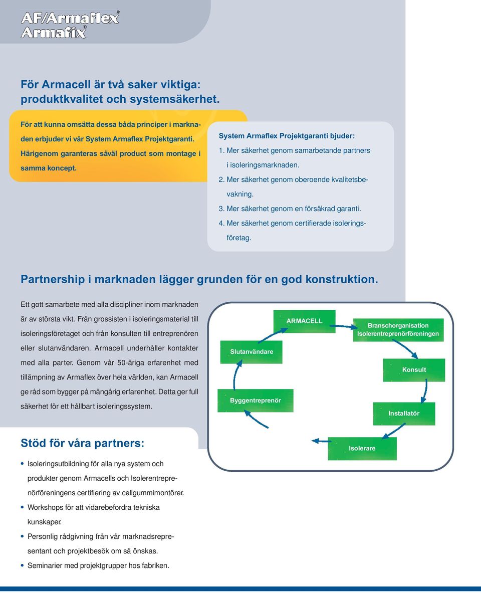 Mer säkerhet genom oberoende kvalitetsbevakning. 3. Mer säkerhet genom en försäkrad garanti. 4. Mer säkerhet genom certifierade isoleringsföretag.