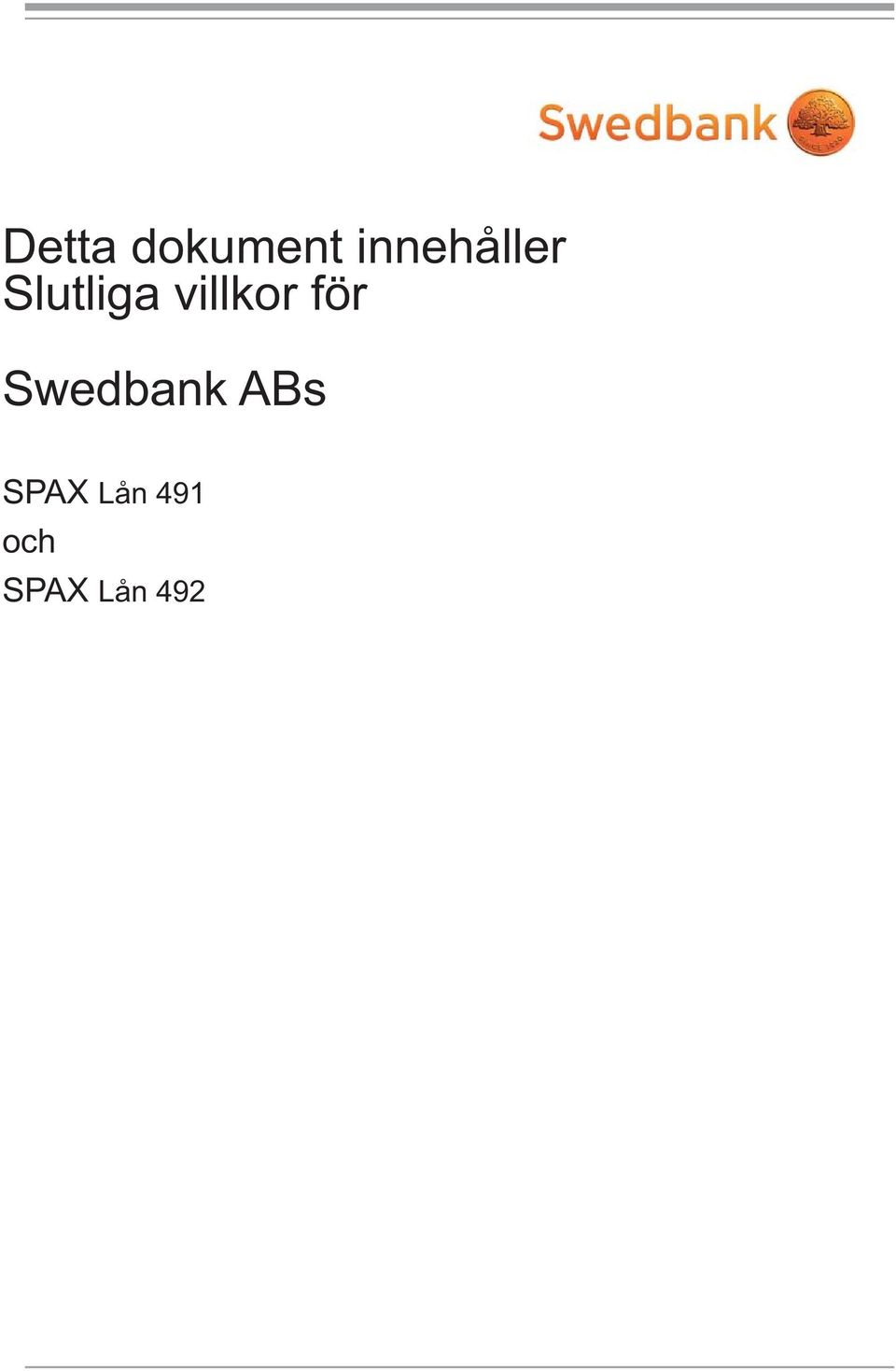 villkor för Swedbank