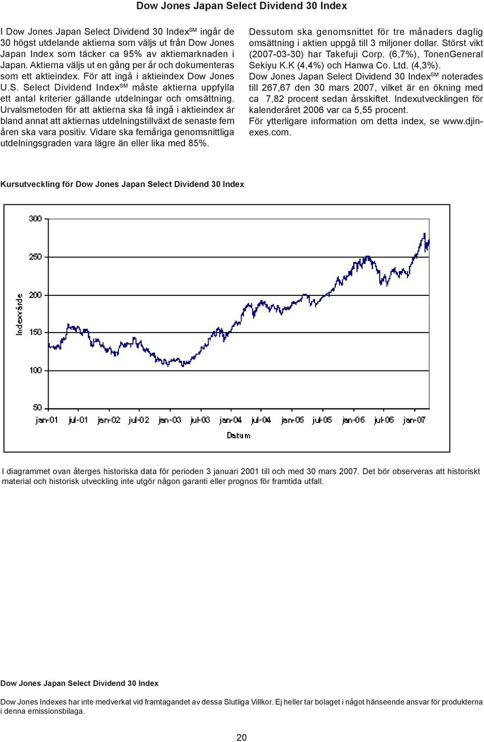 Select Dividend Index SM måste aktierna uppfylla ett antal kriterier gällande utdelningar och omsättning.