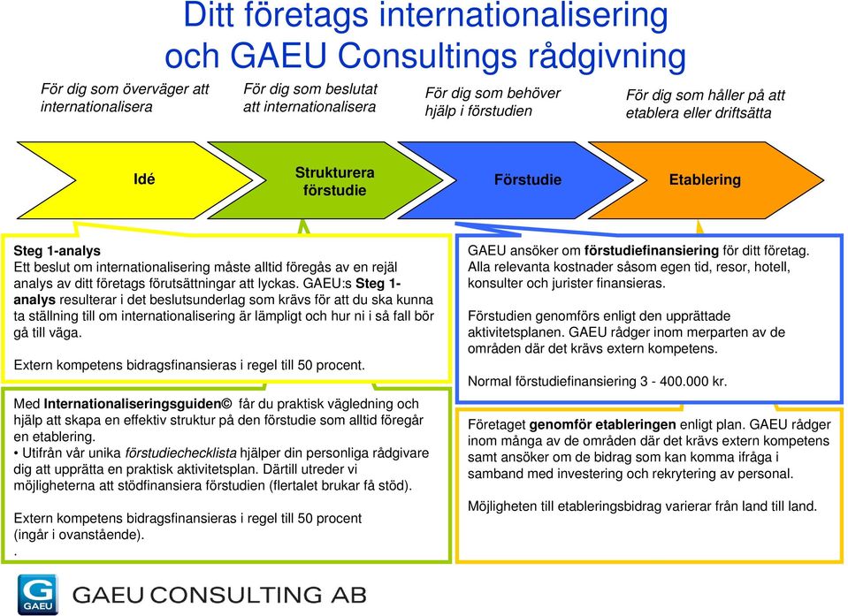 företags förutsättningar att lyckas.