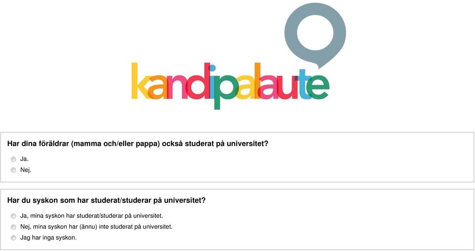 Har du syskon som har studerat/studerar på universitet?