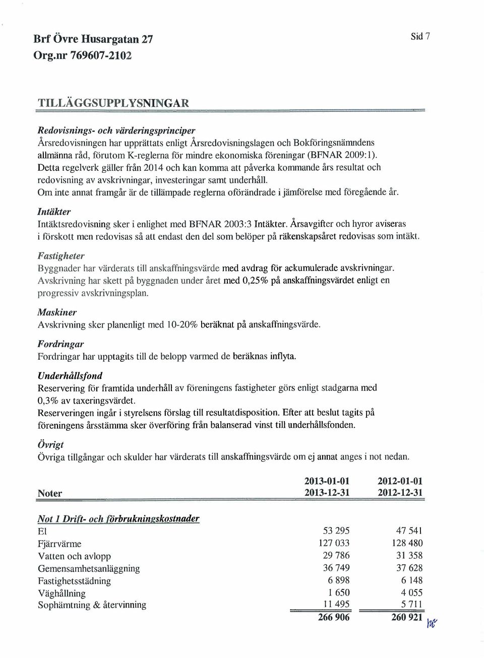 Om inte annat framgår är de tilämpade reglerna förändrade i jämförelse med föregående år. Intäkter Intäktsredvisning sker i enlghet med BFNAR 2003:3 Intäkter.