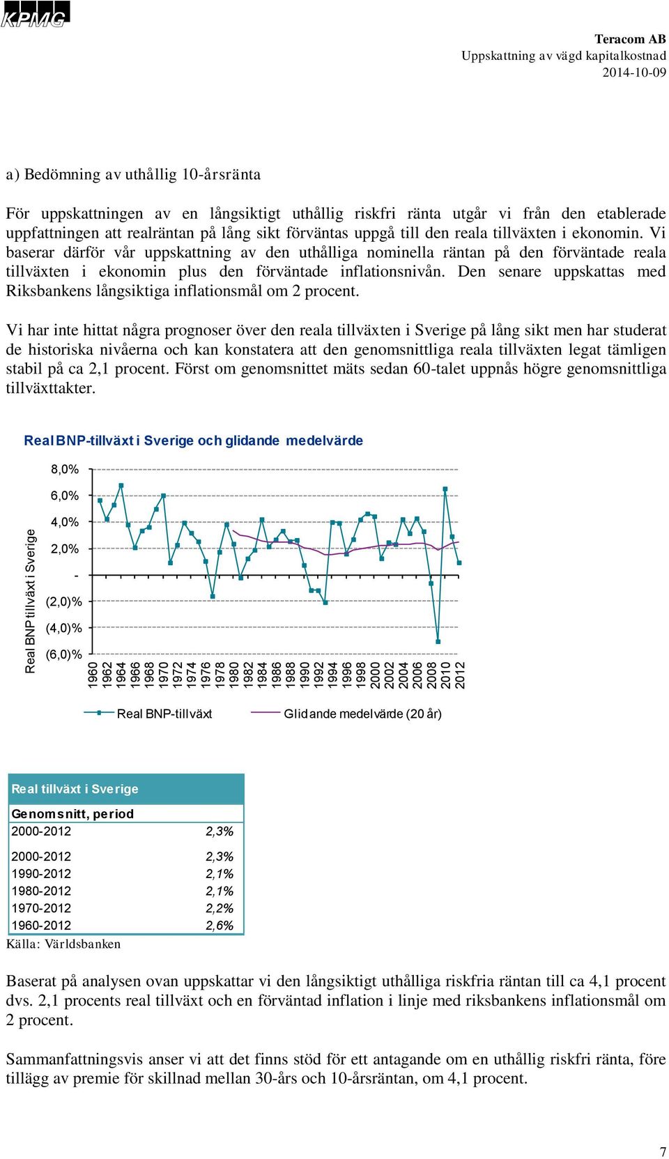 Vi baserar därför vår uppskattning av den uthålliga nominella räntan på den förväntade reala tillväxten i ekonomin plus den förväntade inflationsnivån.