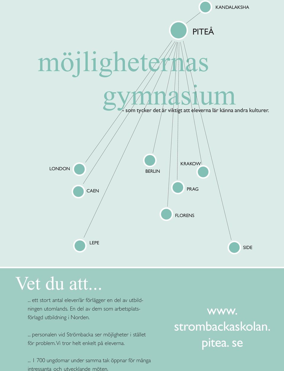 En del av dem som arbetsplatsförlagd utbildning i Norden.... personalen vid Strömbacka ser möjligheter i stället för problem.