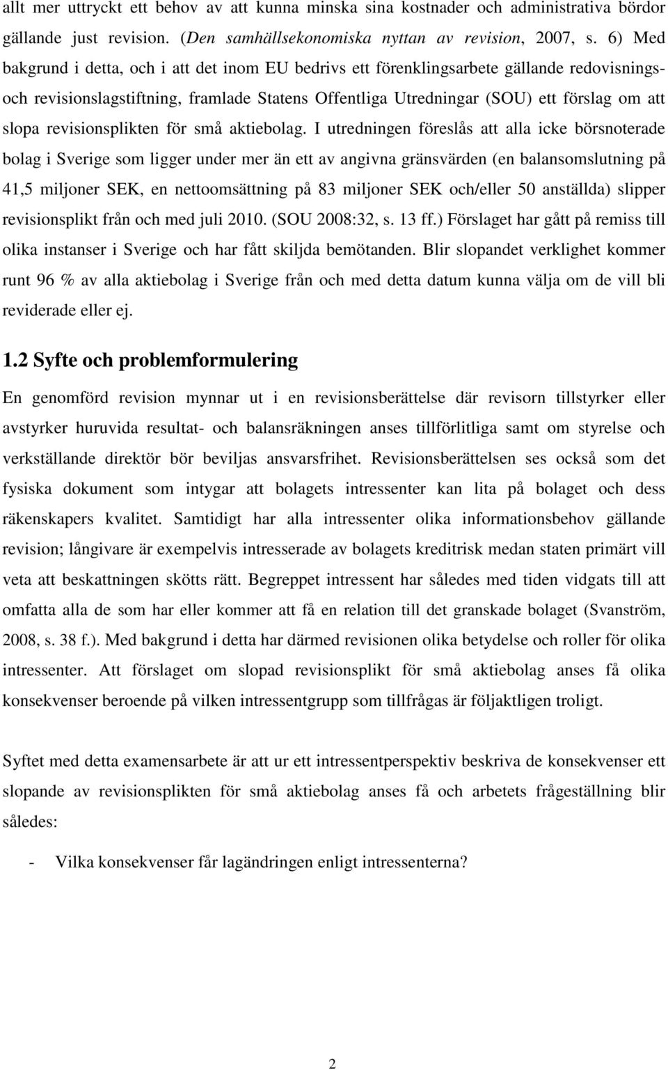 revisionsplikten för små aktiebolag.