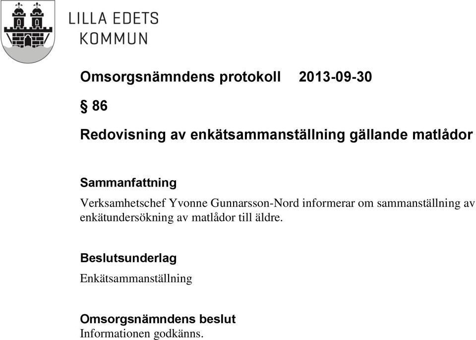 sammanställning av enkätundersökning av matlådor till