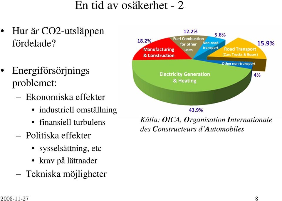 industriell omställning finansiell turbulens Politiska effekter