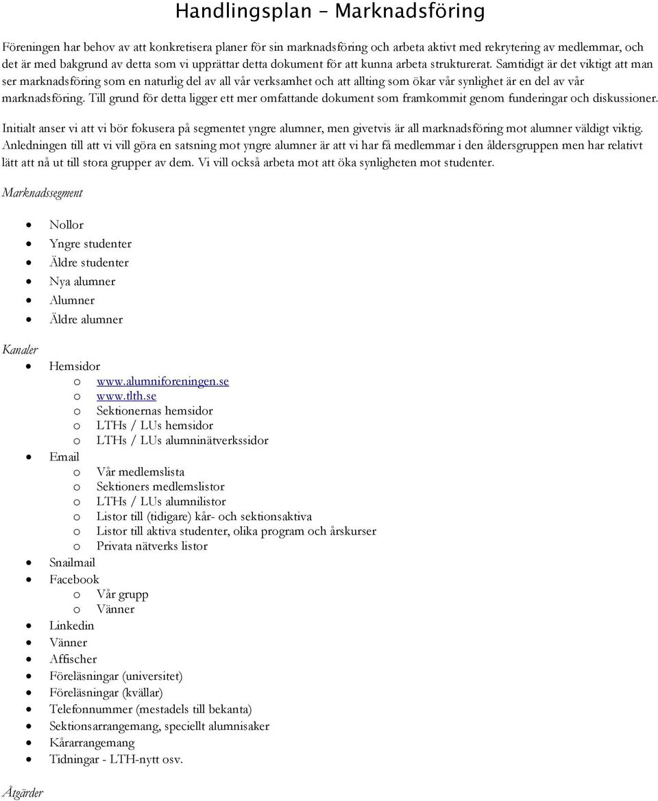 Samtidigt är det viktigt att man ser marknadsföring som en naturlig del av all vår verksamhet och att allting som ökar vår synlighet är en del av vår marknadsföring.