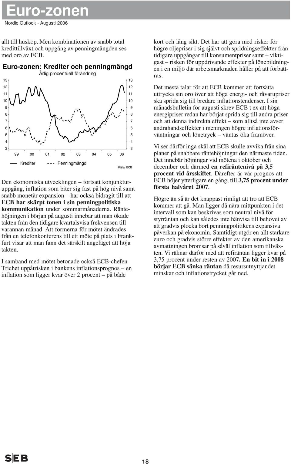 expansion har också bidragit till att ECB har skärpt tonen i sin penningpolitiska kommunikation under sommarmånaderna.